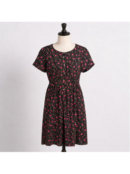 Unbranded Dresses & Skirts - Vintage 90s Cottagecore Floral Button Front Dress Teacher Prairie Whimsigoth